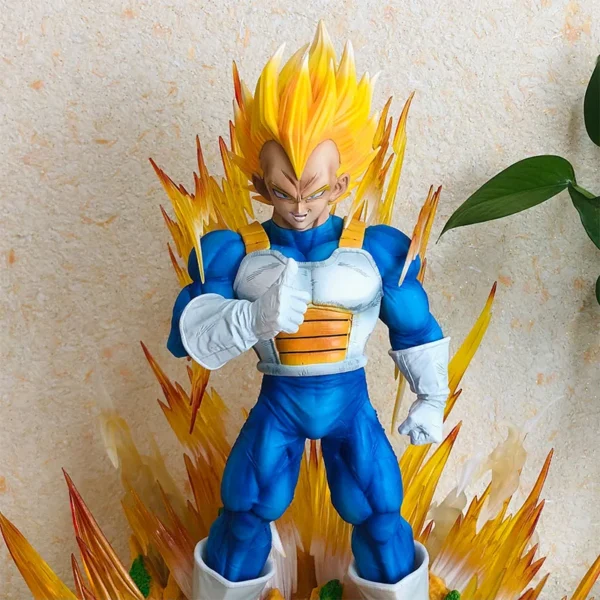 37cm dragon ball Cs Vegeta Anime Figures Gk Goku Demonize Super Saiyan Statues Around Anime Scenes Pvc Model Ornament Toy Gifts 5