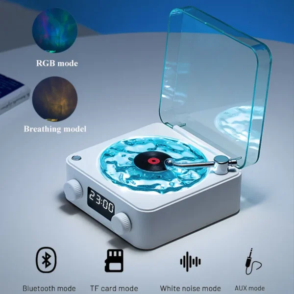 Mini Retro White Noise Bluetooth Speaker Portable Vintage Sleep Aid Bluetooth Speaker Subwoofer With RGB Light Support TF Card 2