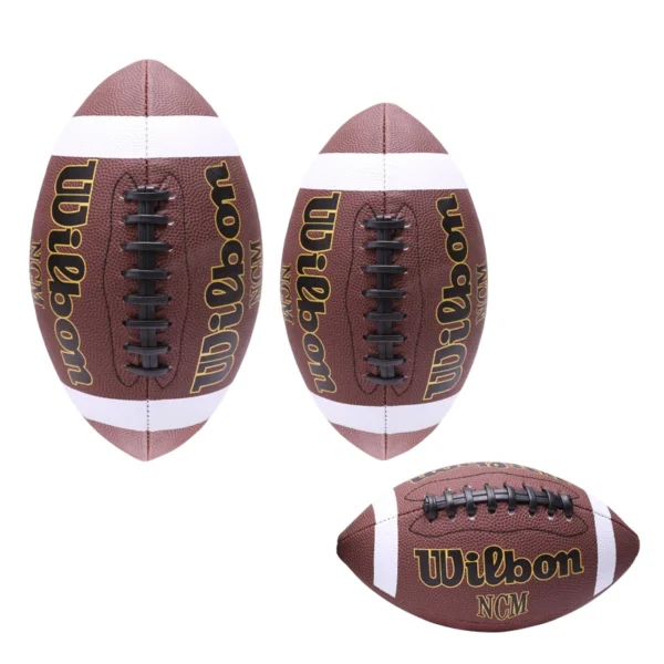 1PC High Quality Sports Size 3 6 9 Grip Official PU Leather Adult Kids Rugby American Football Balls 1