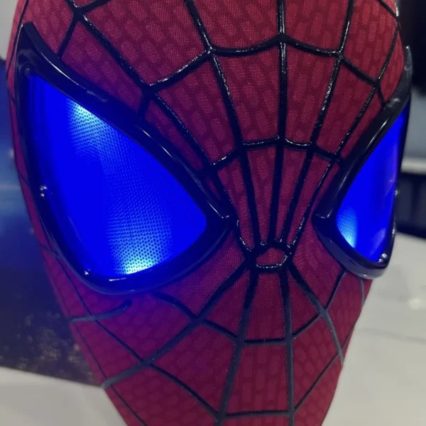 New The Amazing Spider-Man Headgear Movable Mask Helmet Electric Ring Control Eye Luminous Cosplay Collection Model Toy Kid Gift 3