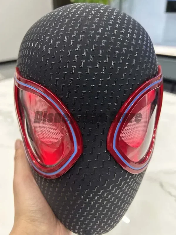 Marvel Gwen Miles Spiderman Spider Man Mask Anime Figure Luxury Helmet Rechargeable Remote Eyes Movable mask Cosplay Gift Toys 6