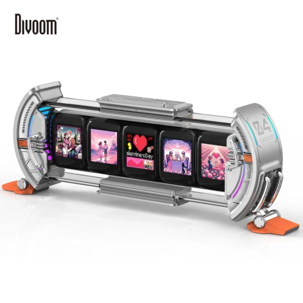 Divoom Times Gate - Cyberpunk Gaming Setup Digital Clock with Smart APP Control WiFi Connect RGB LED DisplayPersonalized Gift 1