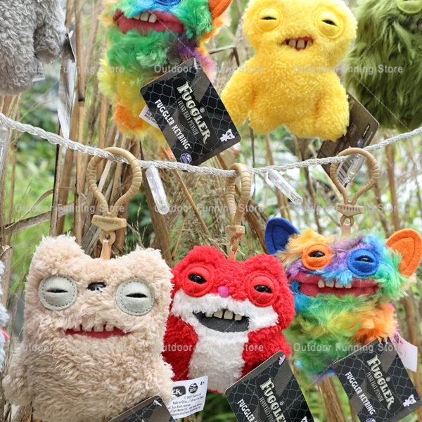 Fuggler Plush Keyrings Ugly Monster 12cm Grin Grin Sasquoosh Squidge Oogah Boogah Sketchy Squirrel Toys Backpacke Rings 6