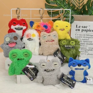 Fuggler Plush Keyrings Ugly Monster 12cm Grin Grin Sasquoosh Squidge Oogah Boogah Sketchy Squirrel Toys Backpacke Rings 1