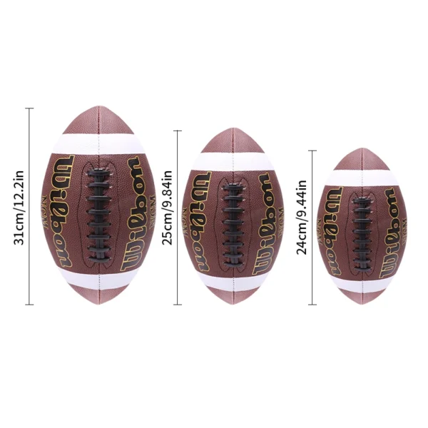 1PC High Quality Sports Size 3 6 9 Grip Official PU Leather Adult Kids Rugby American Football Balls 6