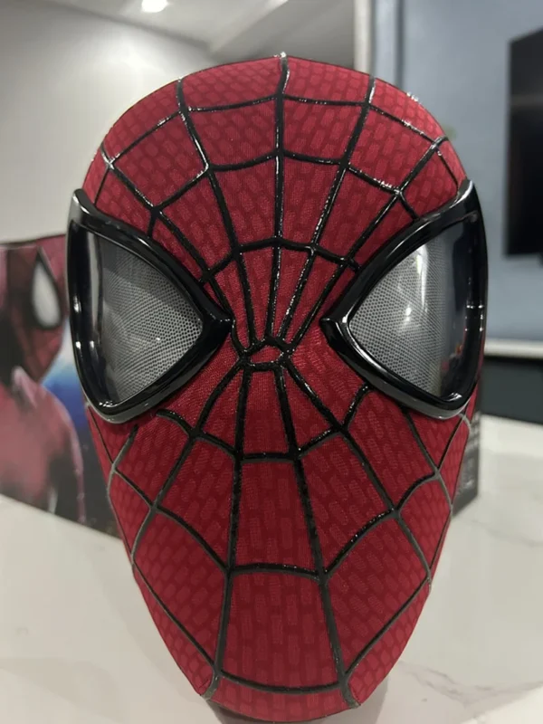 New The Amazing Spider-Man Headgear Movable Mask Helmet Electric Ring Control Eye Luminous Cosplay Collection Model Toy Kid Gift 6