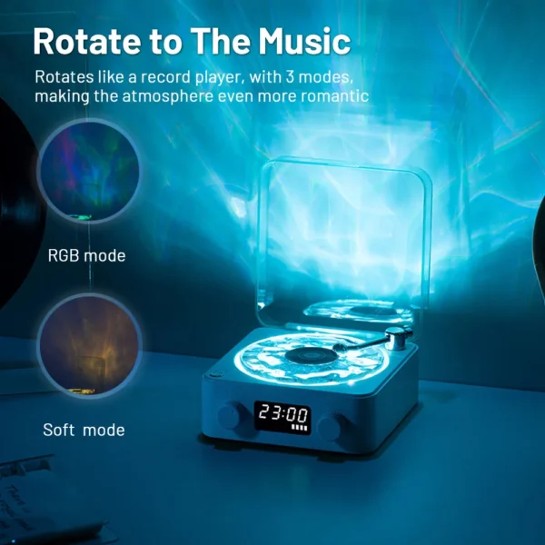 Mini Retro White Noise Bluetooth Speaker Portable Vintage Sleep Aid Bluetooth Speaker Subwoofer With RGB Light Support TF Card 3