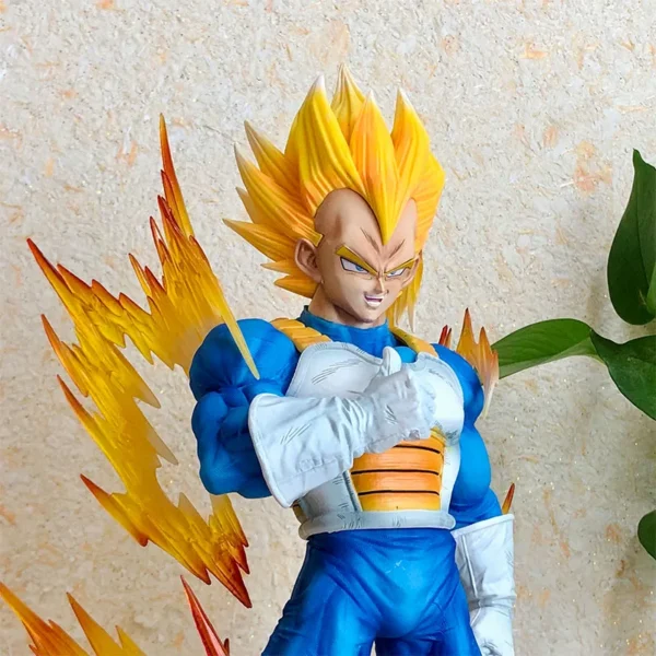 37cm dragon ball Cs Vegeta Anime Figures Gk Goku Demonize Super Saiyan Statues Around Anime Scenes Pvc Model Ornament Toy Gifts 3