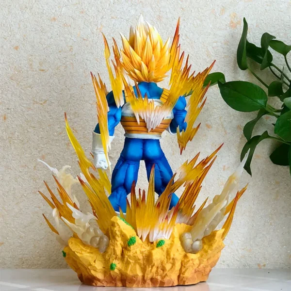 37cm dragon ball Cs Vegeta Anime Figures Gk Goku Demonize Super Saiyan Statues Around Anime Scenes Pvc Model Ornament Toy Gifts 6