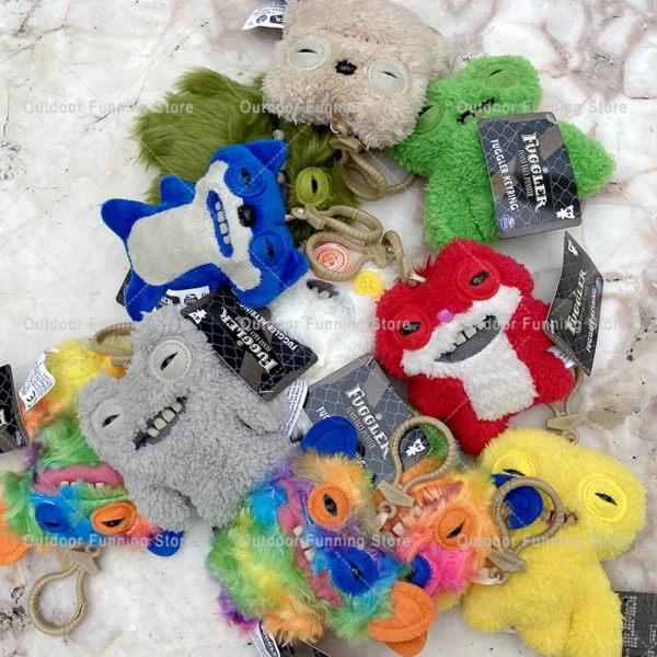 Fuggler Plush Keyrings Ugly Monster 12cm Grin Grin Sasquoosh Squidge Oogah Boogah Sketchy Squirrel Toys Backpacke Rings 2